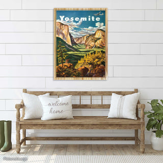 Yosemite National Park Vintage Travel Poster