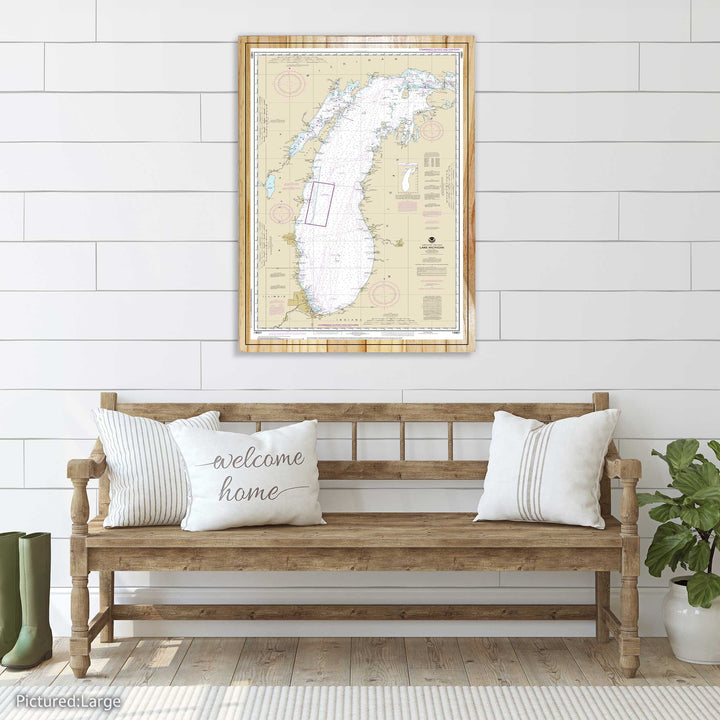 FP0151 - Lake Michigan Printed Nautical Map (NOAA) (Bronze)