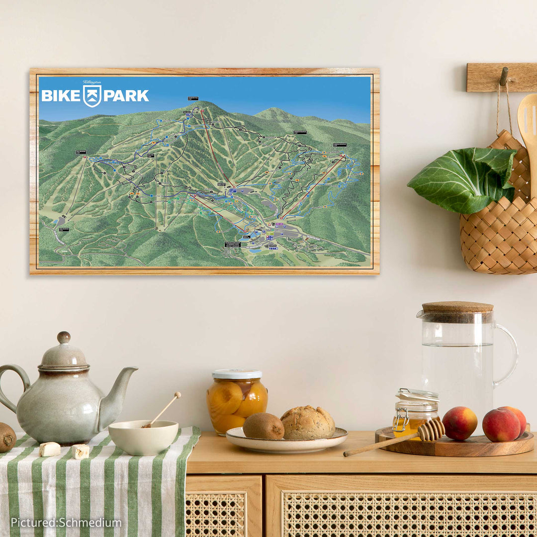 FP0781 - Killington Bike Park, VT Printed Map (Bronze)