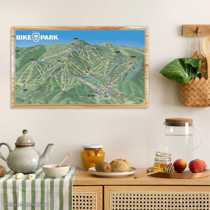 FP0781 - Killington Bike Park, VT Printed Map (Bronze)