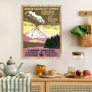 Lassen Volcanic National Park Vintage Poster