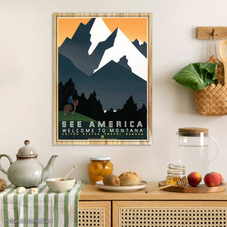 See America, Welcome to Montana Vintage Poster