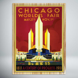 Chicago Worlds Fair 1933 Travel Poster