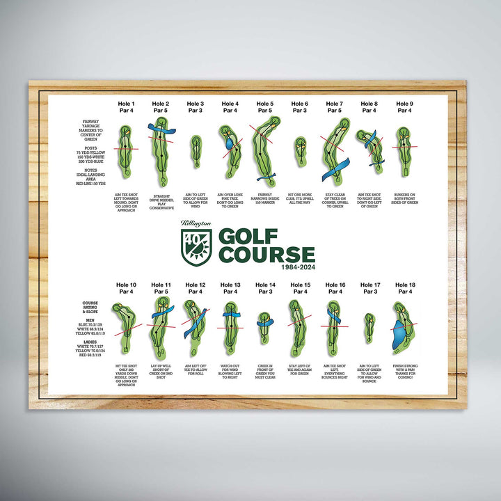 FP0781 - Killington Golf Course, VT Printed Patent (Bronze)