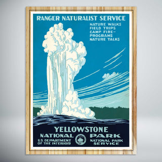 Yellowstone National Park Vintage Travel Poster