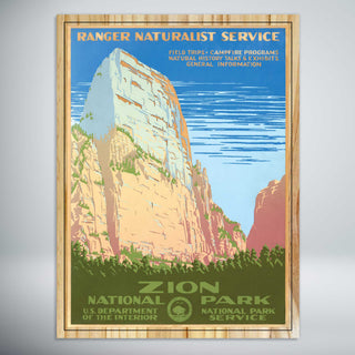 Zion National Park Vintage Travel Poster