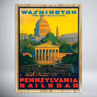 Washington Pennsylvania Railroad Vintage Travel Poster