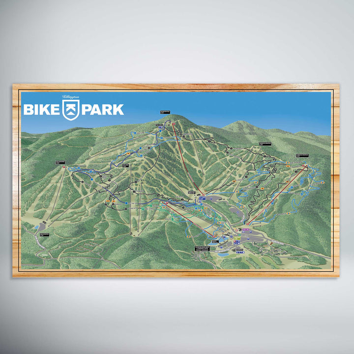 FP0781 - Killington Bike Park, VT Printed Map (Bronze)