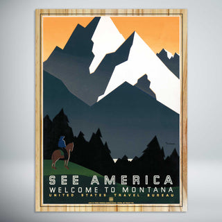 See America, Welcome to Montana Vintage Poster