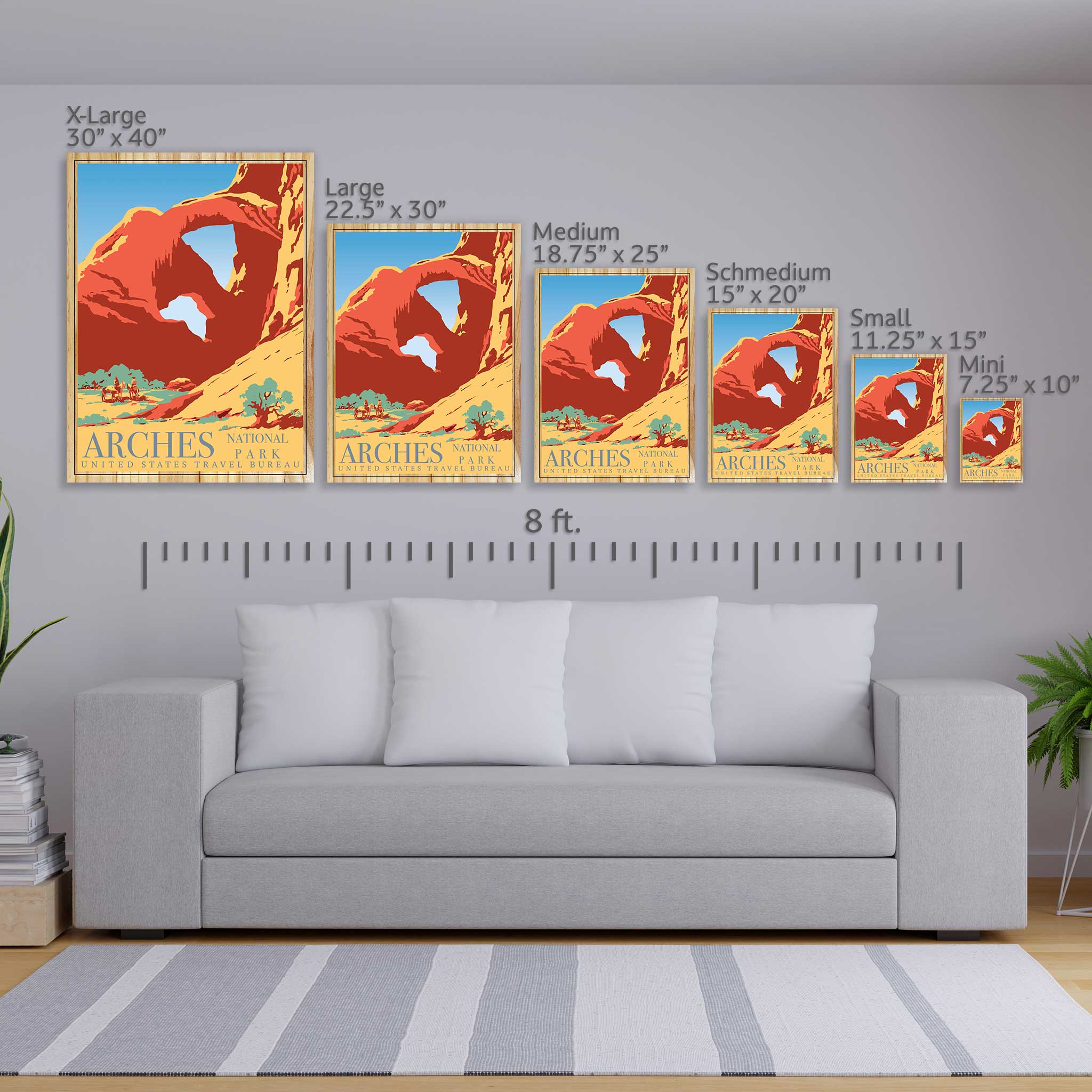 Plaque Murale Vintage 'Arches National Park' - Étain, 20x30 Cm - Décoration Rétro Shabby Chic Pour Intérieur/Extérieur