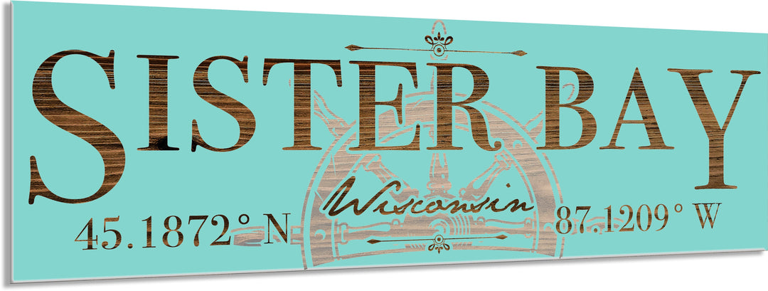 FP0151 - Sister Bay, WI Helm Engraved Stick (Bronze)