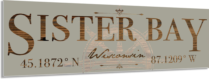 FP0151 - Sister Bay, WI Helm Engraved Stick (Bronze)