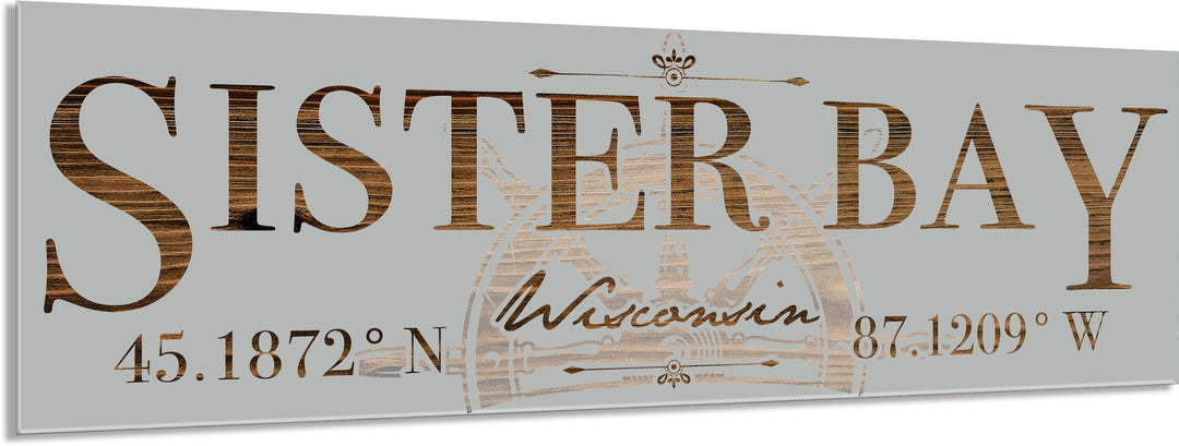 FP0151 - Sister Bay, WI Helm Engraved Stick (Bronze)