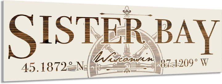 FP0151 - Sister Bay, WI Helm Engraved Stick (Bronze)