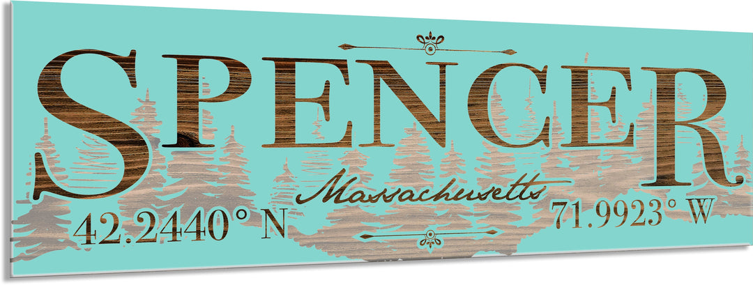 FP0805 - Spencer Treeline, MA Engraved Stick (Standard)