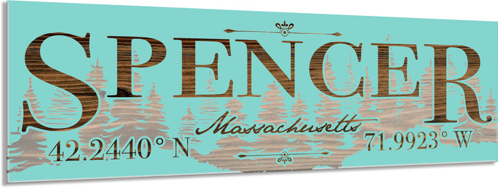 FP0805 - Spencer Treeline, MA Engraved Stick (Standard)