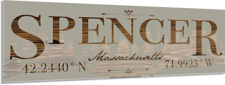 FP0805 - Spencer Treeline, MA Engraved Stick (Standard)