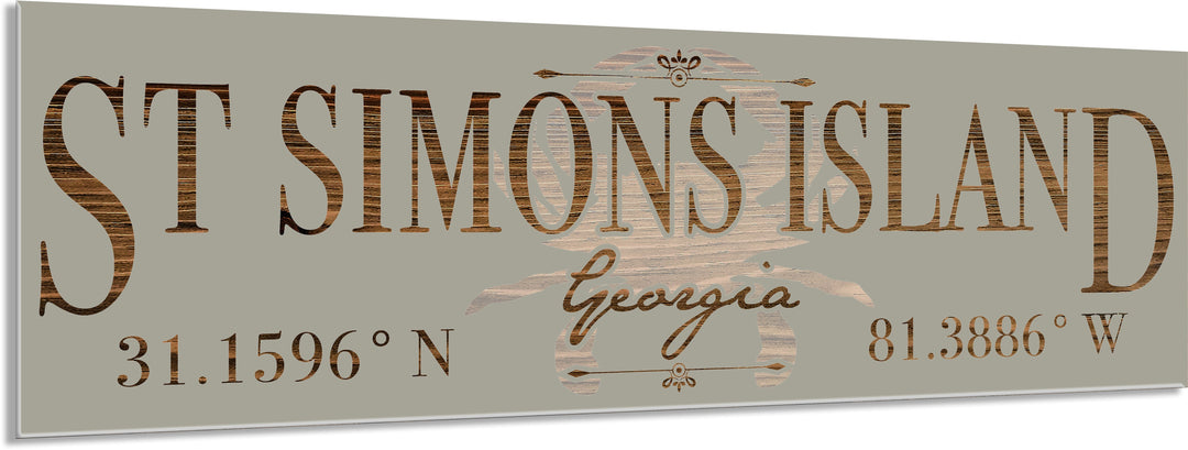 FP0732 - St Simons Island, GA Crab Engraved Stick (Standard)