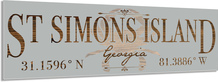 FP0732 - St Simons Island, GA Crab Engraved Stick (Standard)