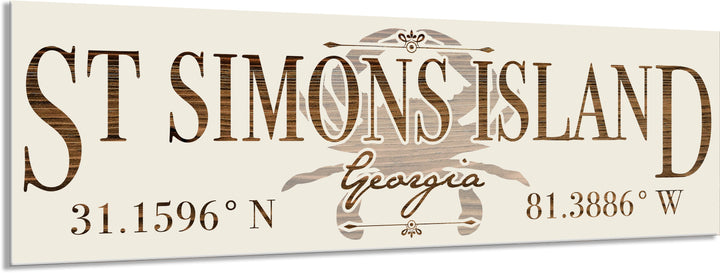 FP0732 - St Simons Island, GA Crab Engraved Stick (Standard)