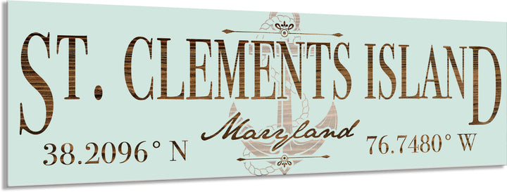 FP1354 - St. Clements Island, MD Anchor Engraved Stick (Bronze)