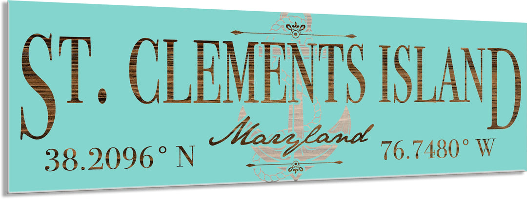 FP1354 - St. Clements Island, MD Anchor Engraved Stick (Bronze)