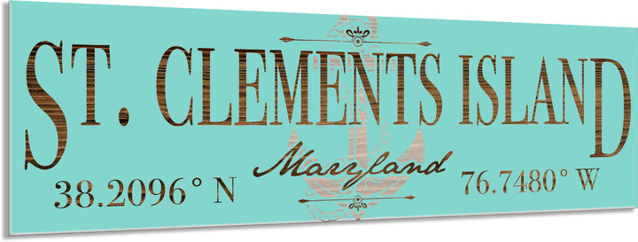 FP1354 - St. Clements Island, MD Anchor Engraved Stick (Bronze)