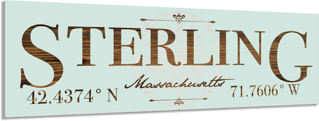 FP1039 - Sterling Compass, Engraved Stick (Standard)