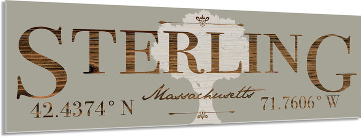 FP1039 - Sterling, MA/Tree Engraved Stick (Standard)
