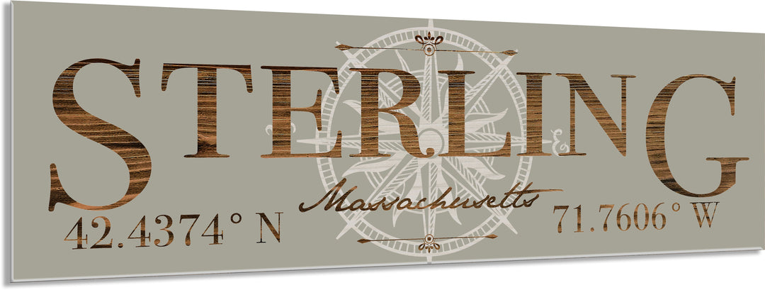 FP1039 - Sterling Compass, Engraved Stick (Standard)