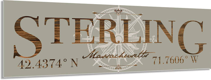 FP1039 - Sterling Compass, Engraved Stick (Standard)