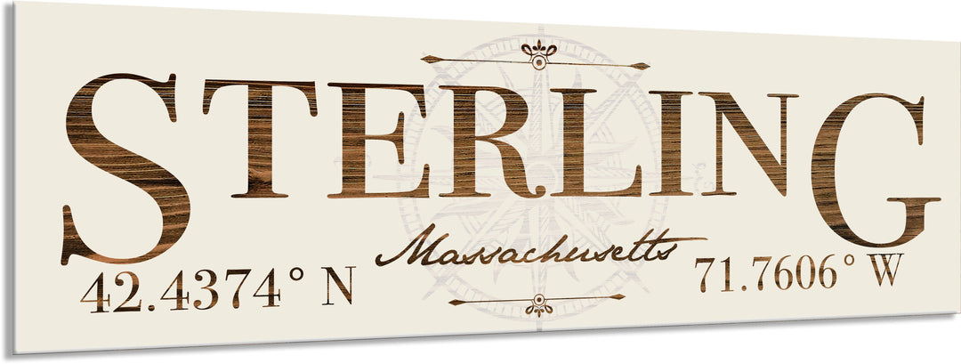 FP1039 - Sterling Compass, Engraved Stick (Standard)