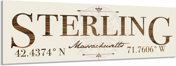 FP1039 - Sterling Compass, Engraved Stick (Standard)