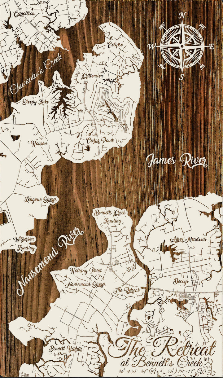 FP0528 - Suffolk, VA Area Engraved Map (Standard)