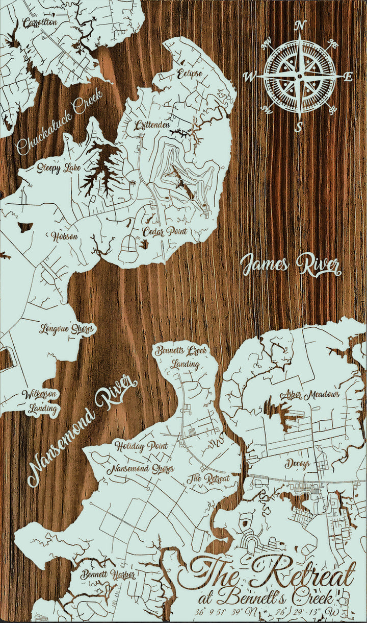 FP0528 - Suffolk, VA Area Engraved Map (Standard)