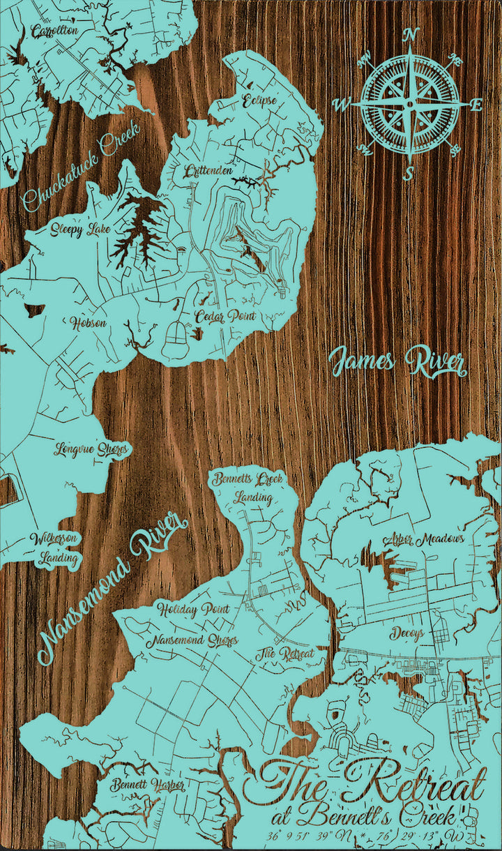 FP0528 - Suffolk, VA Area Engraved Map (Standard)