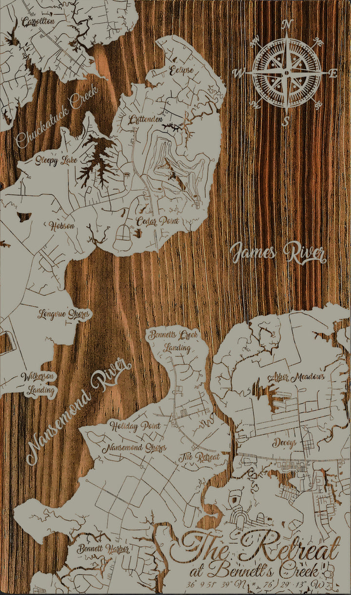 FP0528 - Suffolk, VA Area Engraved Map (Standard)