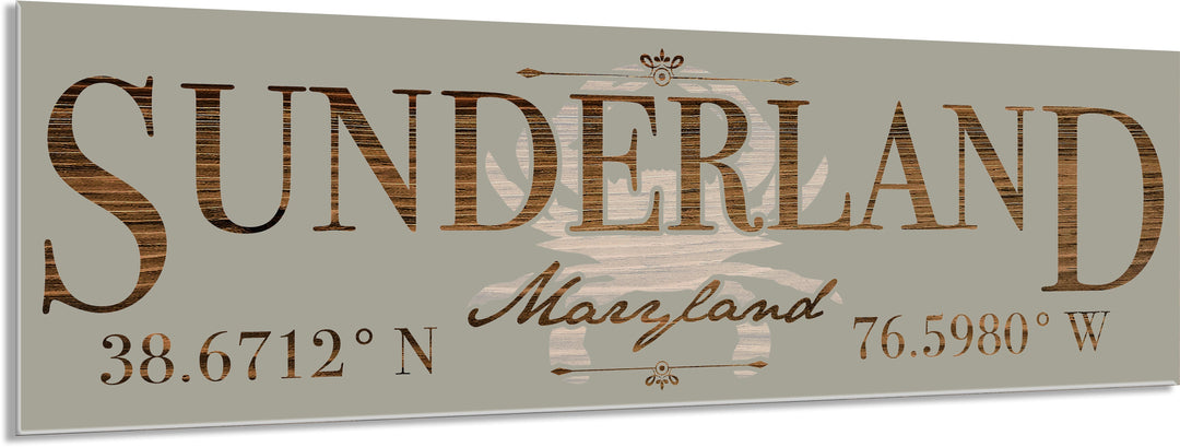 FP1354 - Sunderland, MD Engraved Stick (Bronze)