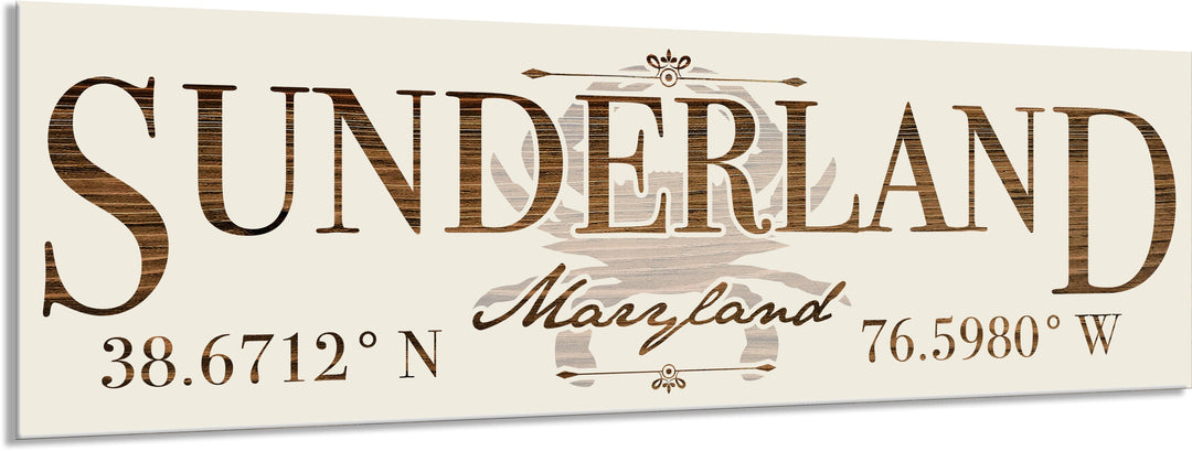 FP1354 - Sunderland, MD Engraved Stick (Bronze)