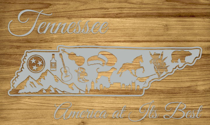 FP1589 - Tennessee Abstract, TN Engraved Map (Standard)