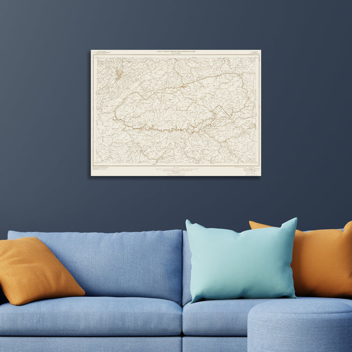 Great Smoky Mountains National Park and Vicinity Engraved Patent (Gold)