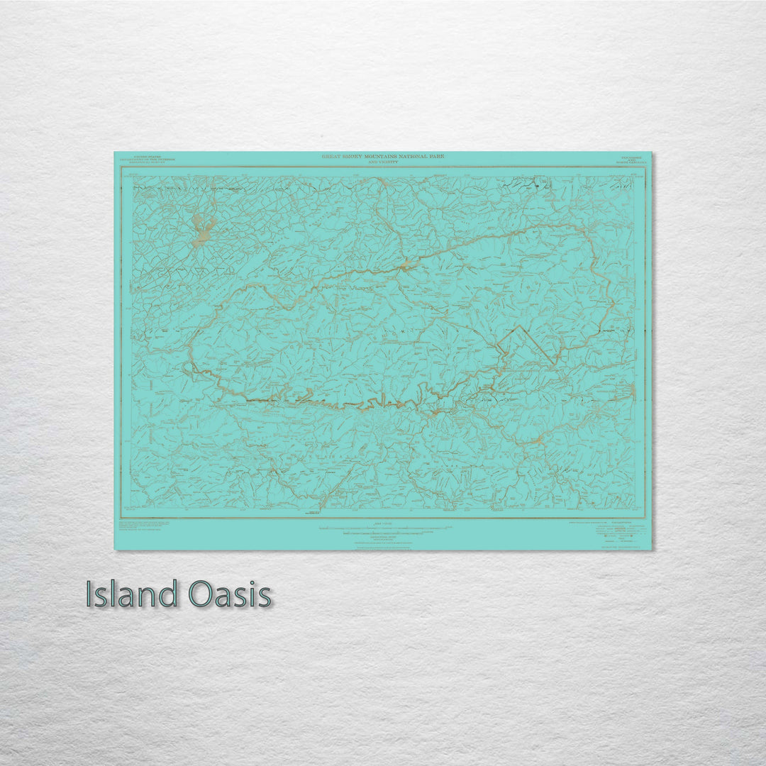 Great Smoky Mountains National Park and Vicinity Engraved Patent (Gold)