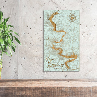 Lake Granbury, Texas Engraved Map (Standard)