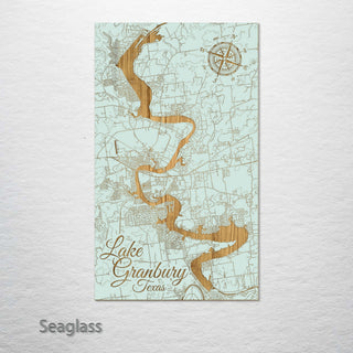 Lake Granbury, Texas Engraved Map (Standard)