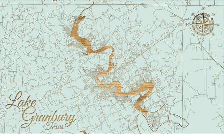 FP0701 - Lake Granbury, TX Engraved Map (Standard)