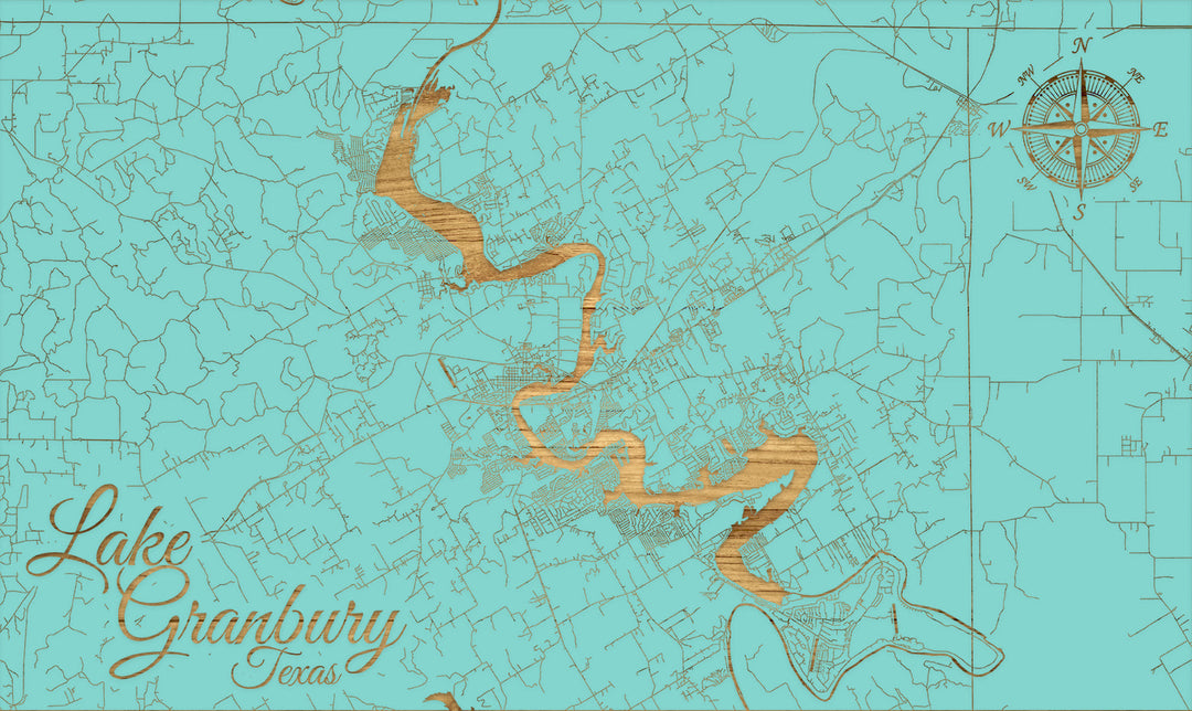 FP0701 - Lake Granbury, TX Engraved Map (Standard)