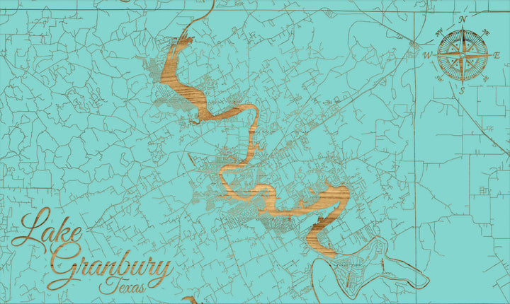 FP0701 - Lake Granbury, TX Engraved Map (Standard)