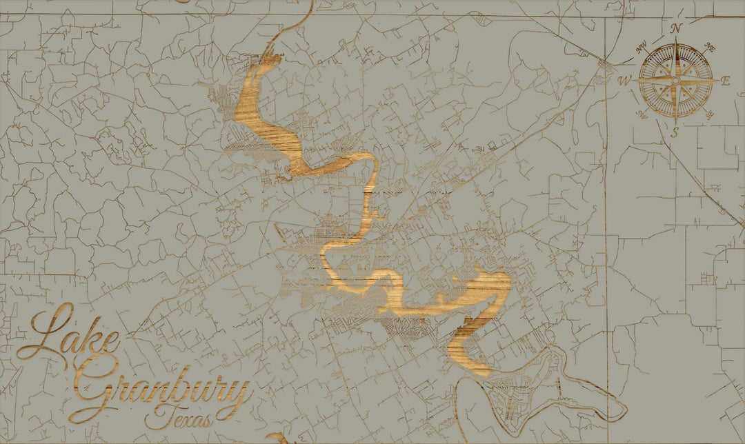FP0701 - Lake Granbury, TX Engraved Map (Standard)