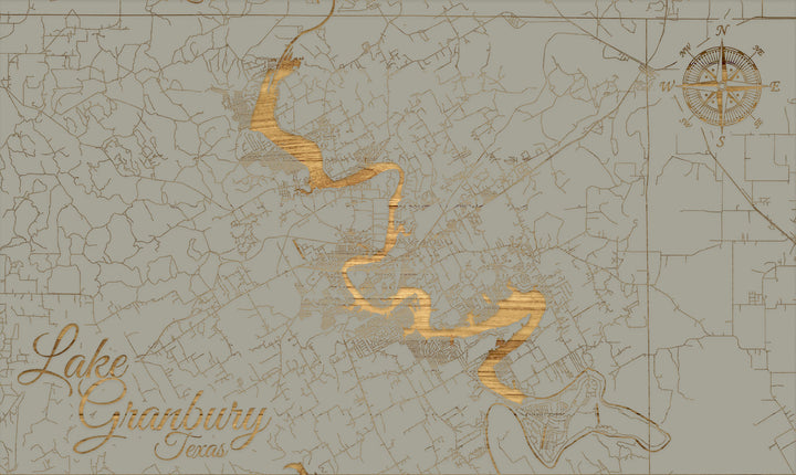 FP0701 - Lake Granbury, TX Engraved Map (Standard)