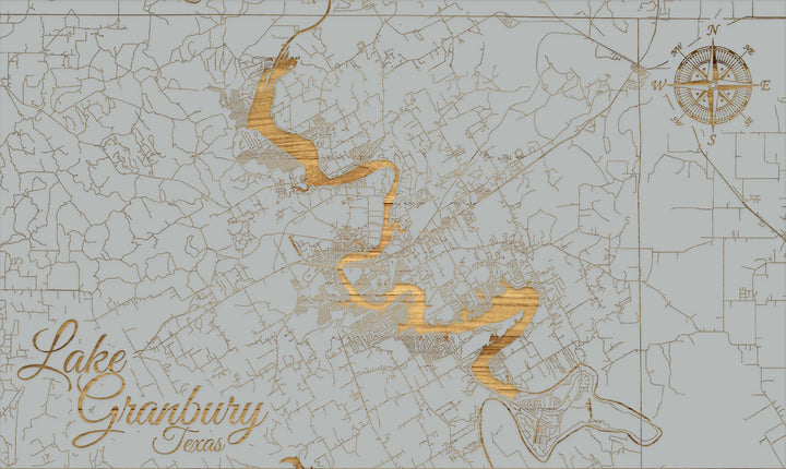 FP0701 - Lake Granbury, TX Engraved Map (Standard)